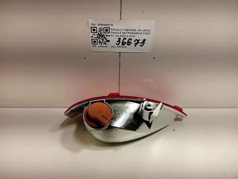 Fanale Retromarcia POST SX 265855907R Renault Mégane IV 2016