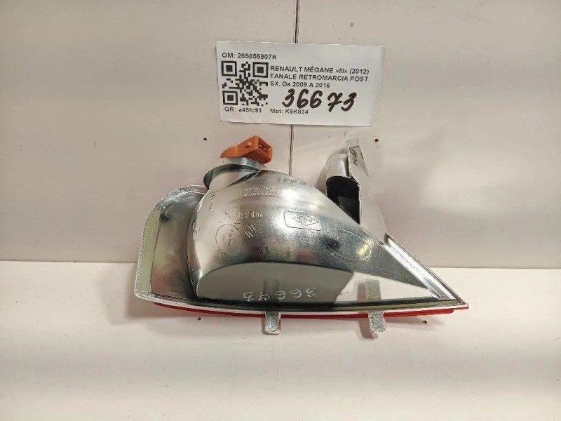 Fanale Retromarcia POST SX 265855907R Renault Mégane IV 2016