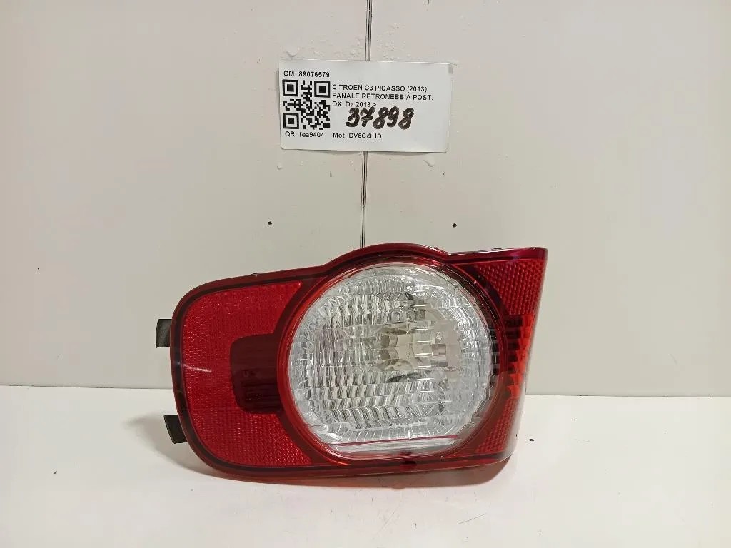 Fanale Retronebbia POST DX 89076579 6351HK Citroen C3 Picasso 2013