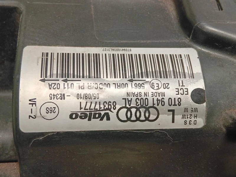 Proiettore ANT SX 8T0 941 003 AL Audi A5 8T3 2008