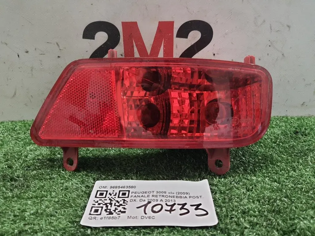 Fanale Retronebbia POST DX 9685463580 Peugeot 3008 I 2009