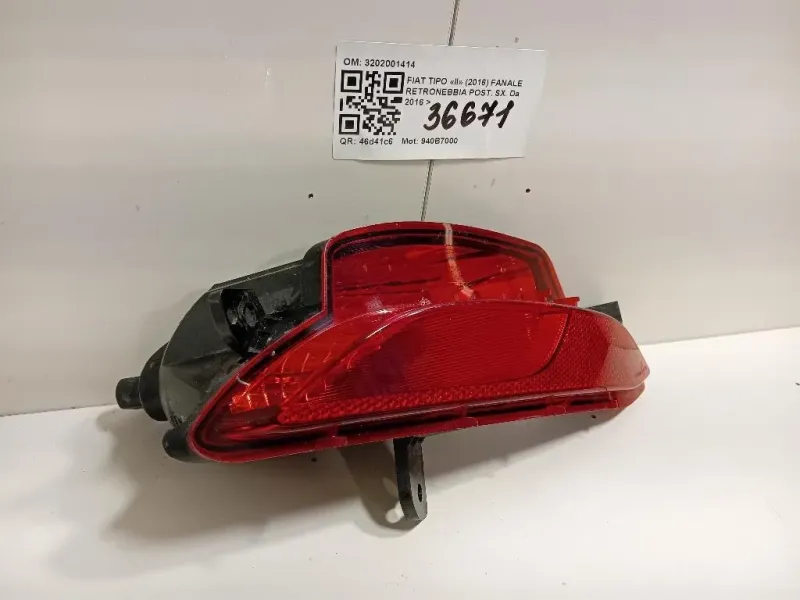Fanale Retronebbia POST SX 3202001414 Fiat TIPO II 2016
