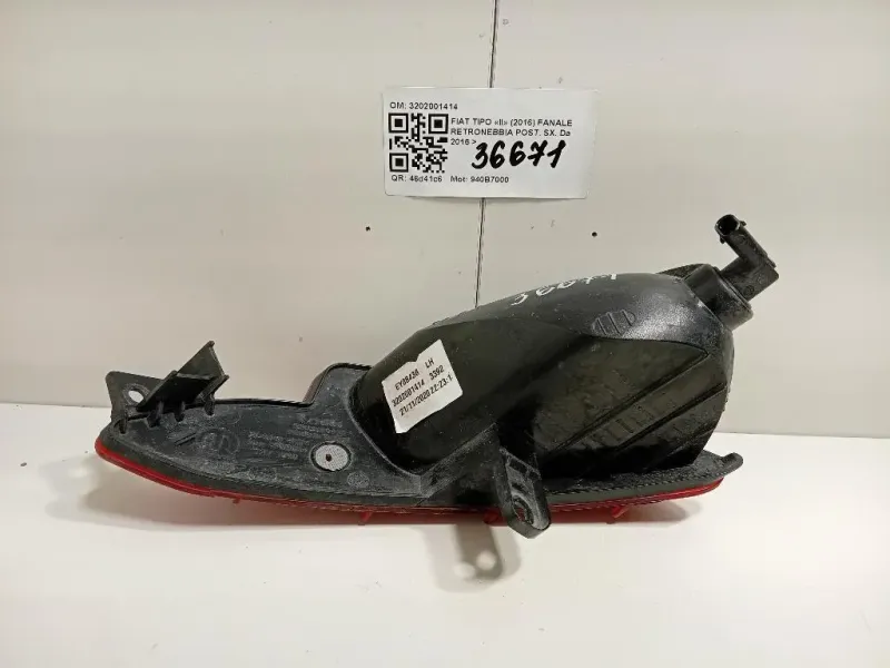 Fanale Retronebbia POST SX 3202001414 Fiat TIPO II 2016