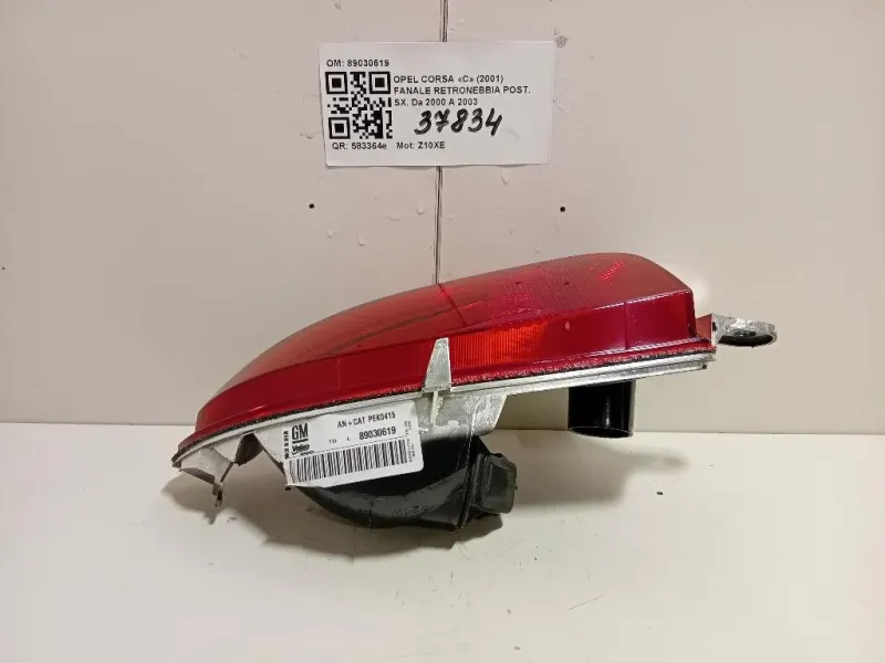 Fanale Retronebbia POST SX 89030619 Opel Corsa C 2001