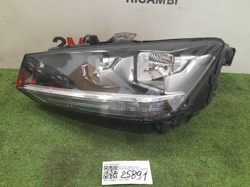 Proiettore ANT SX 81A941003A Audi Q2 GAB 2016
