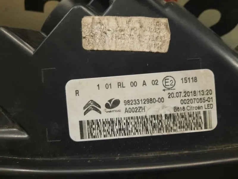 Fanalino Completo ANT DX 9823312980 Citroen C3 III 2016