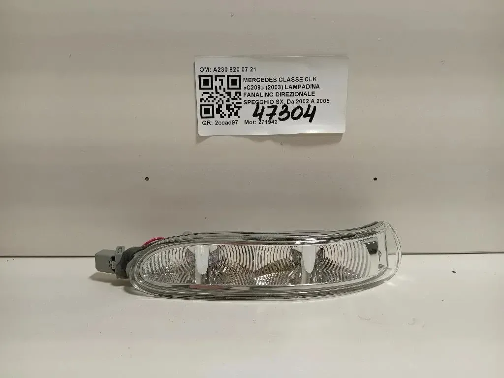 Fanalino Direzionale Specchio ANT SX A230 820 07 21 Mercedes Classe CLK C209 2003