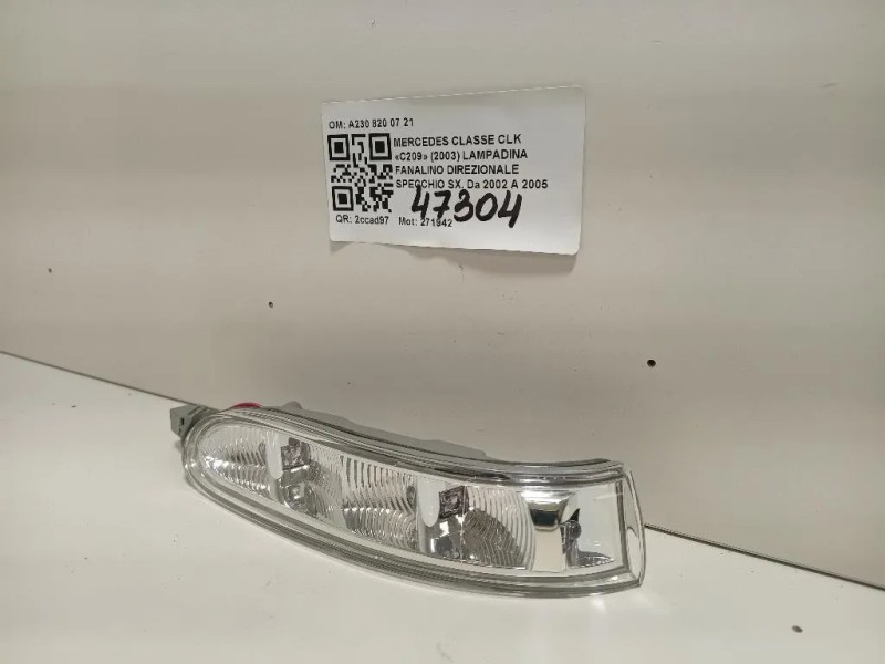 Fanalino Direzionale Specchio ANT SX A230 820 07 21 Mercedes Classe CLK C209 2003