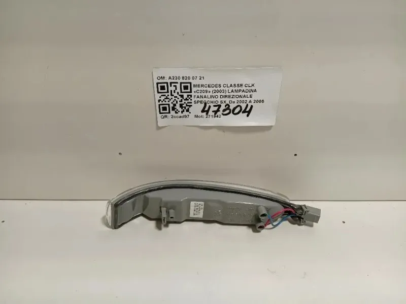 Fanalino Direzionale Specchio ANT SX A230 820 07 21 Mercedes Classe CLK C209 2003
