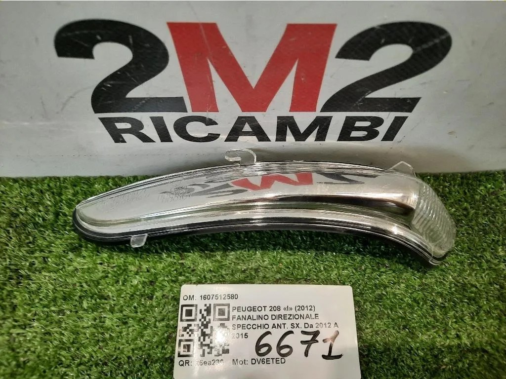 Fanalino Direzionale Specchio ANT SX 1607512580 Peugeot 208 I 2012