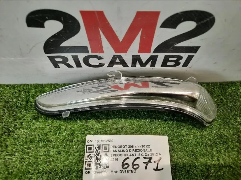 Fanalino Direzionale Specchio ANT SX 1607512580 Peugeot 208 I 2012