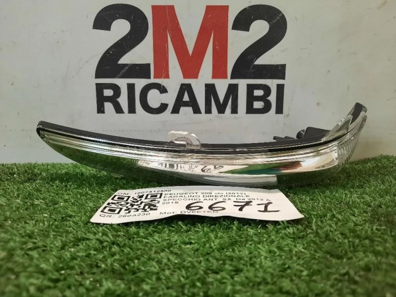 Fanalino Direzionale Specchio ANT SX 1607512580 Peugeot 208 I 2012