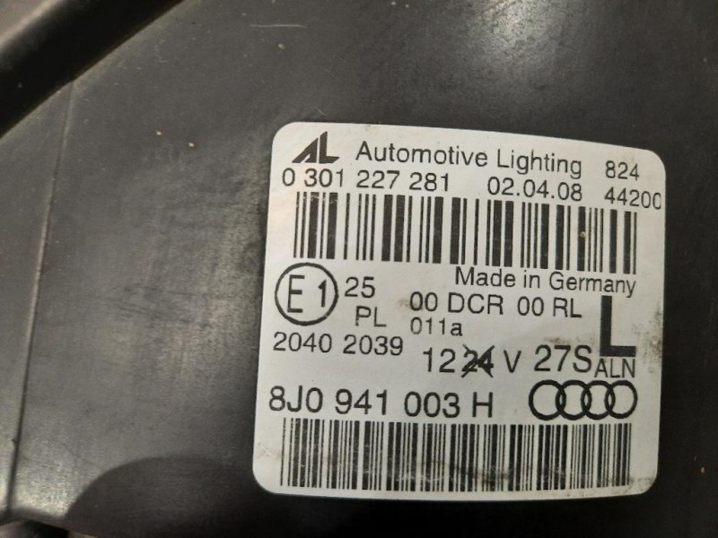 Proiettore ANT SX 8J0941003H Audi TT 8J9 Roadster 2007