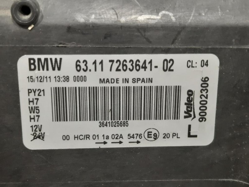 Proiettore ANT SX 7263641-02 Bmw Serie 1 E82 Coupe 2005