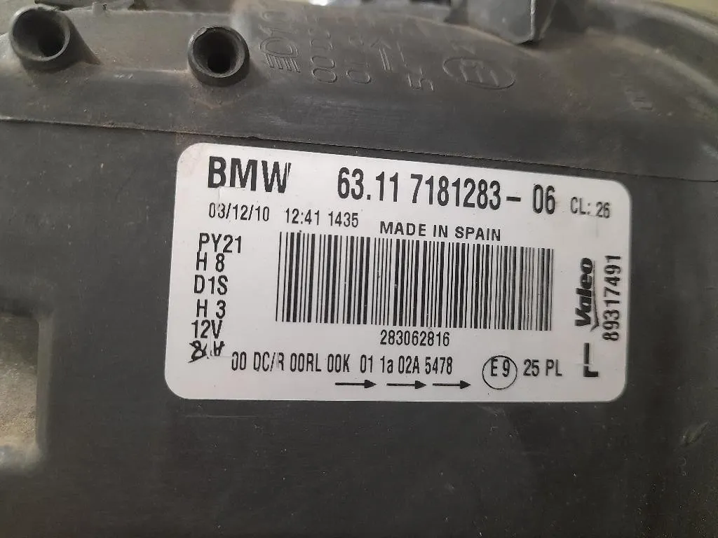 Proiettore ANT SX 63117181293 Bmw Serie 1 E82 Coupe 2005