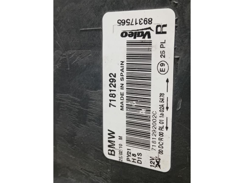 Proiettore ANT SX 63117181293 Bmw Serie 1 E82 Coupe 2005