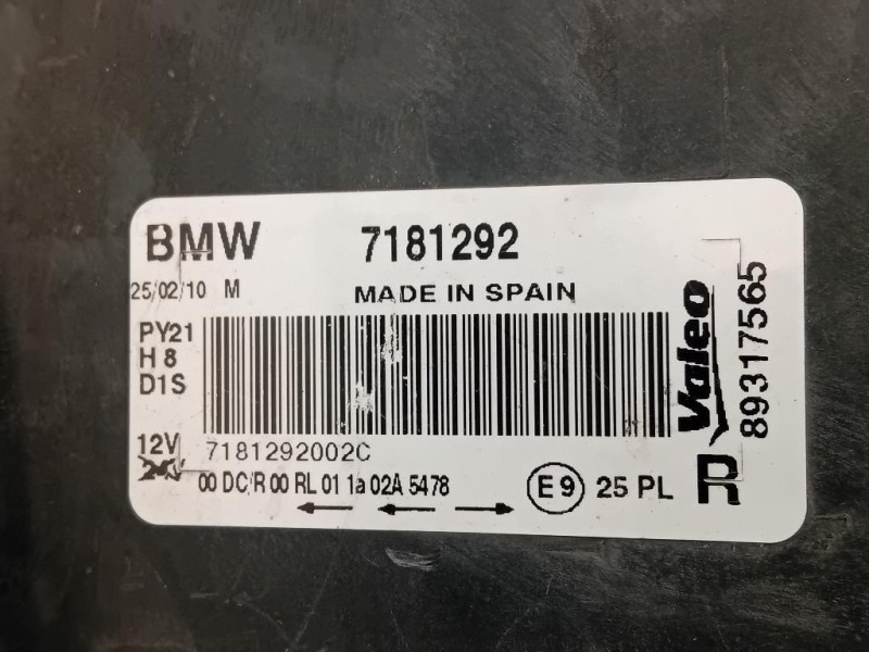 Proiettore ANT SX 63117181293 Bmw Serie 1 E82 Coupe 2005