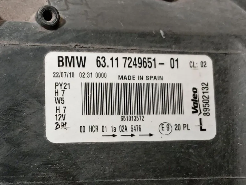 Proiettore ANT SX 6311724965101 Bmw Serie 1 E87 Berlina 2005