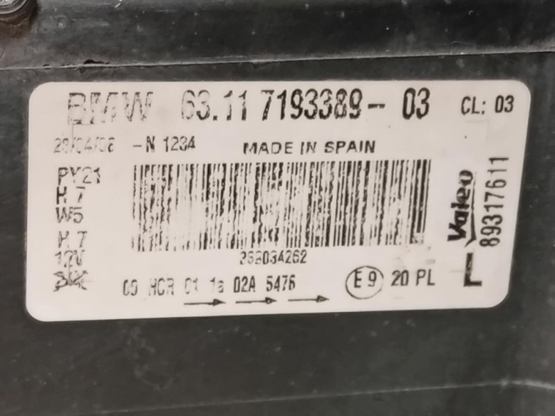 Proiettore ANT SX 6311 7193389-03 Bmw Serie 1 E87 Berlina 2005