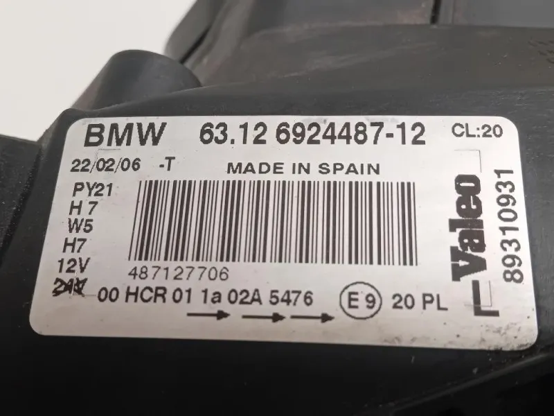 Proiettore ANT SX 63126924487 Bmw Serie 1 E87 Berlina 2005