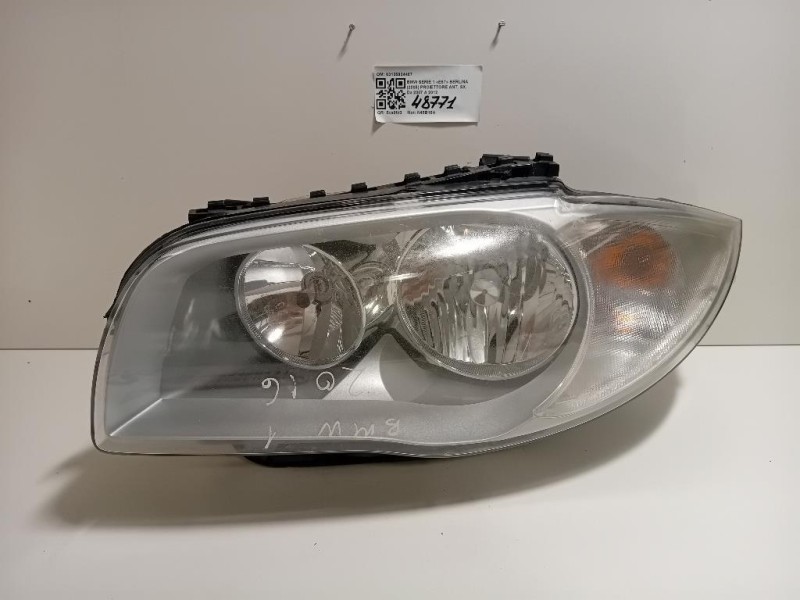 Proiettore ANT SX 63126924487 Bmw Serie 1 E87 Berlina 2005