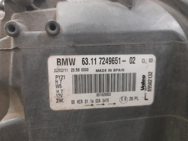 Proiettore ANT SX 63117249651 89502132 Bmw Serie 1 E87 Berlina 2005