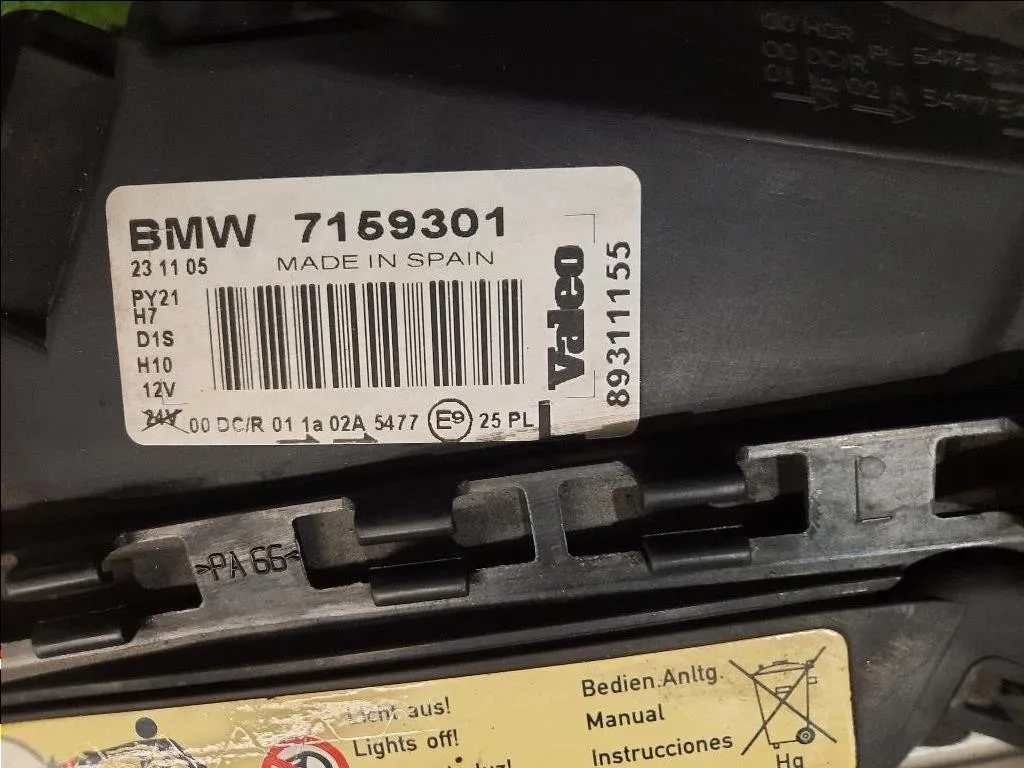 Proiettore ANT SX 63126924489 Bmw Serie 1 E87 Berlina 2005