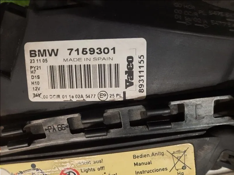 Proiettore ANT SX 63126924489 Bmw Serie 1 E87 Berlina 2005