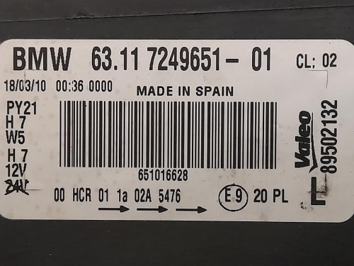 Proiettore ANT SX 89502132 Bmw Serie 1 E87 Berlina 2005