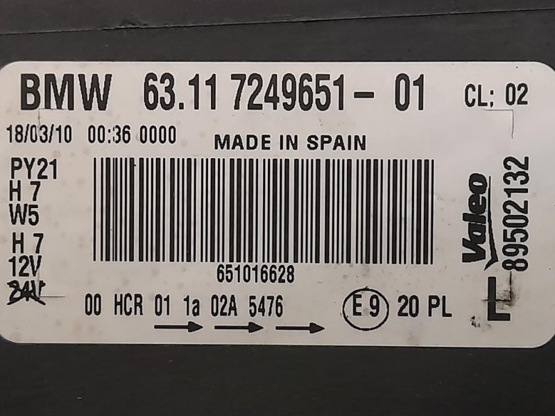 Proiettore ANT SX 89502132 Bmw Serie 1 E87 Berlina 2005