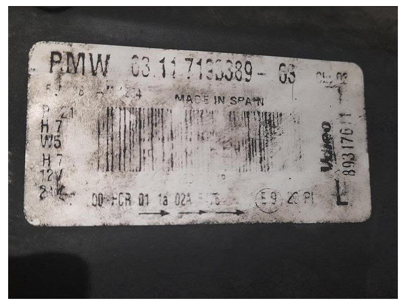 Proiettore ANT SX 63126924485 Bmw Serie 1 E87 Berlina 2005