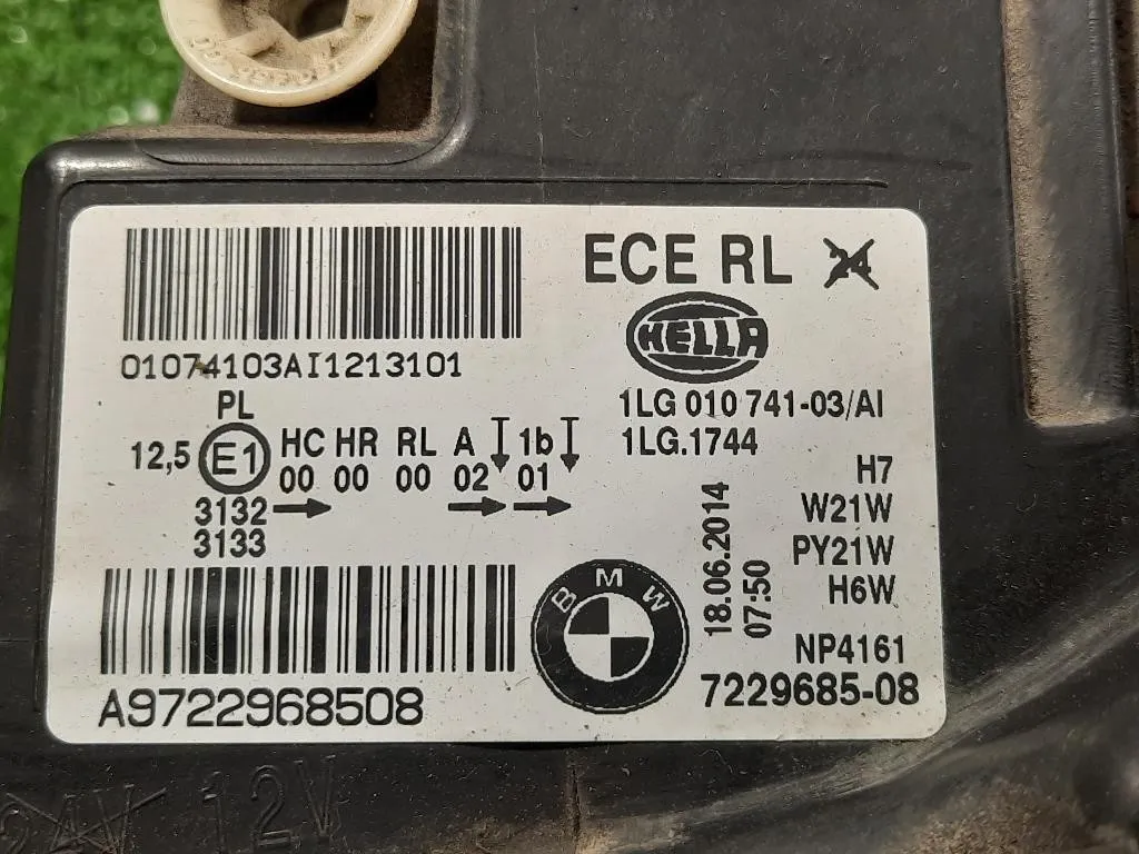 Proiettore ANT SX 7229695-08 BMW FARO Bmw Serie 1 F20 Berlina 2012