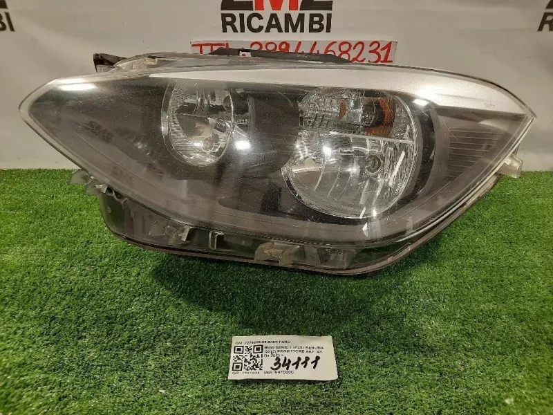 Proiettore ANT SX 7229695-08 BMW FARO Bmw Serie 1 F20 Berlina 2012