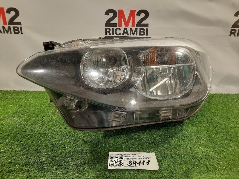 Proiettore ANT SX 7229695-08 BMW FARO Bmw Serie 1 F20 Berlina 2012