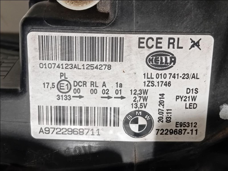 Proiettore ANT SX 1LL010741-571 Bmw Serie 1 F20 Berlina 2015