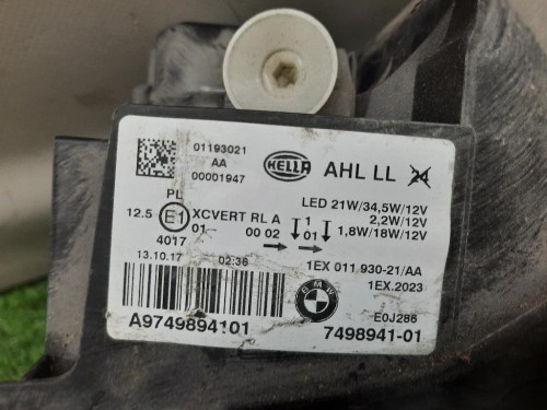 Proiettore ANT SX 7498941 Bmw Serie 1 F20 Berlina 2015