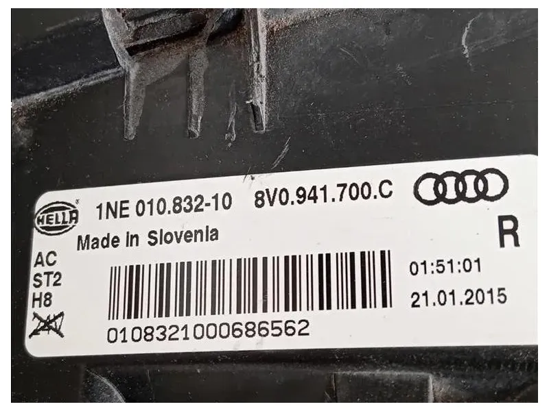 Fendinebbia ANT DX 1NE 010 832-10 Audi A3 8VA Sportback 2012