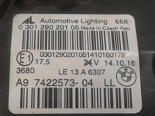 Proiettore ANT SX A9742257304 Bmw Serie 2 F45 Active Tourer 2014