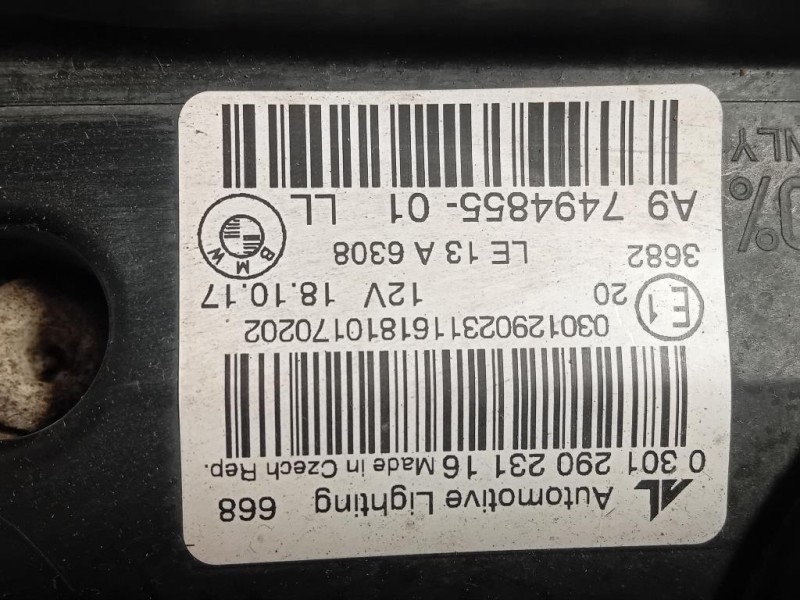 Proiettore ANT SX 7494855-01 Bmw Serie 2 F45 Active Tourer 2014