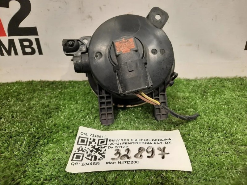 Fendinebbia ANT DX 7248911 Bmw Serie 3 F30 Berlina 2012