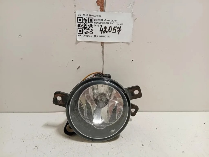 Fendinebbia ANT DX 63172990020-03 Bmw X1 E84 2010