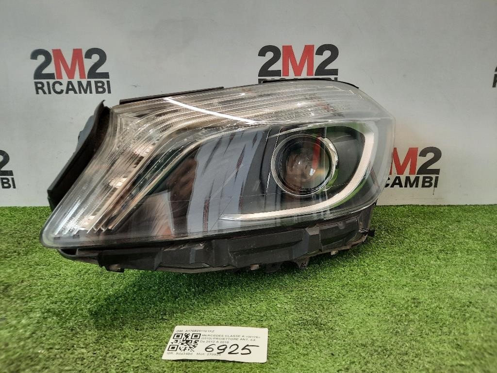 Proiettore ANT SX A1768201161KZ Mercedes Classe A W176 2013