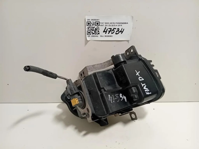 Fendinebbia ANT DX 89250381 Fiat 500X 2015