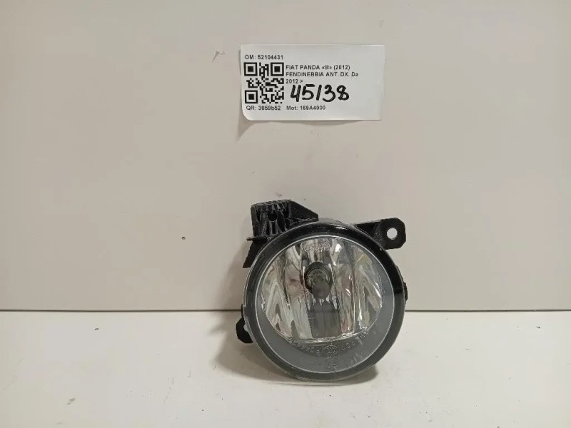 Fendinebbia ANT DX 52104431 Fiat Panda III 2012