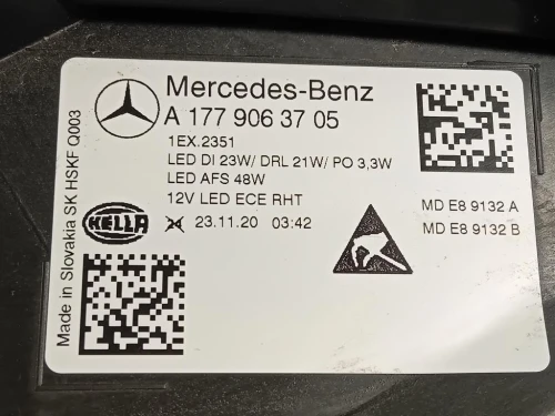 Proiettore ANT SX A1779063705 Mercedes Classe A W177 2018