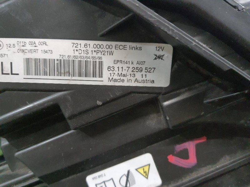 Proiettore ANT SX 63117259527 Bmw Serie 3 F30 Berlina 2012