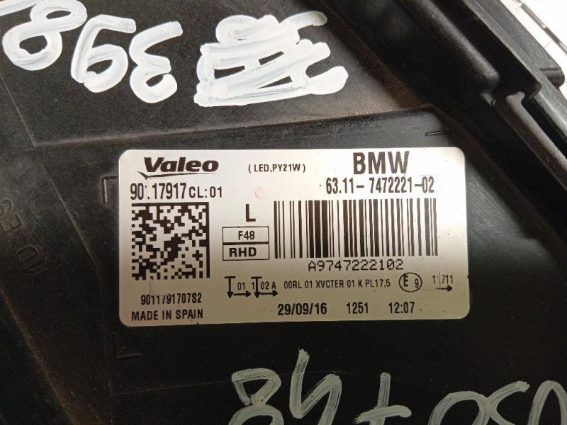 Proiettore ANT SX 6311-7472221-02 Bmw X1 F48 2015