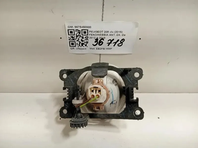 Fendinebbia ANT DX 9675450980 Peugeot 208 I 2015