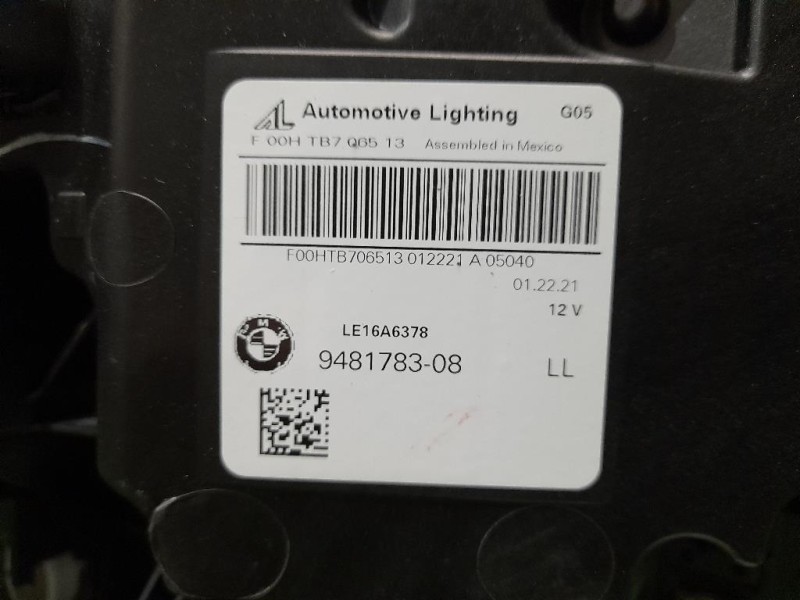 Proiettore ANT SX 9481783 Bmw X5 G05 2018