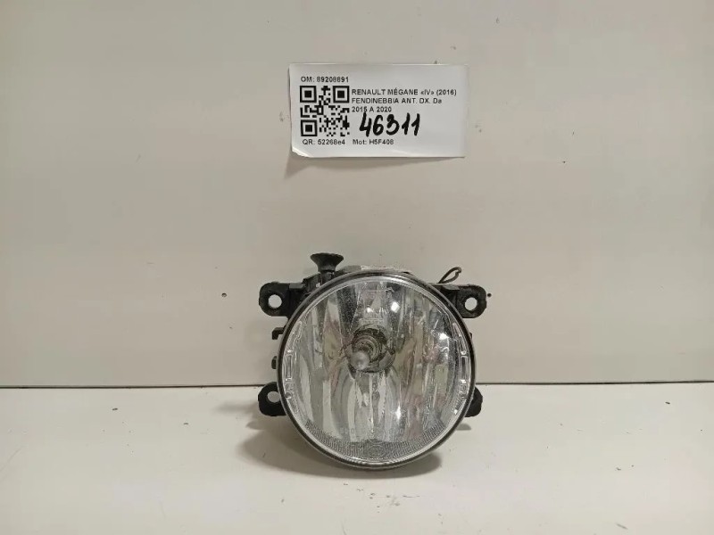 Fendinebbia ANT DX 89208891 Renault Mégane IV 2016